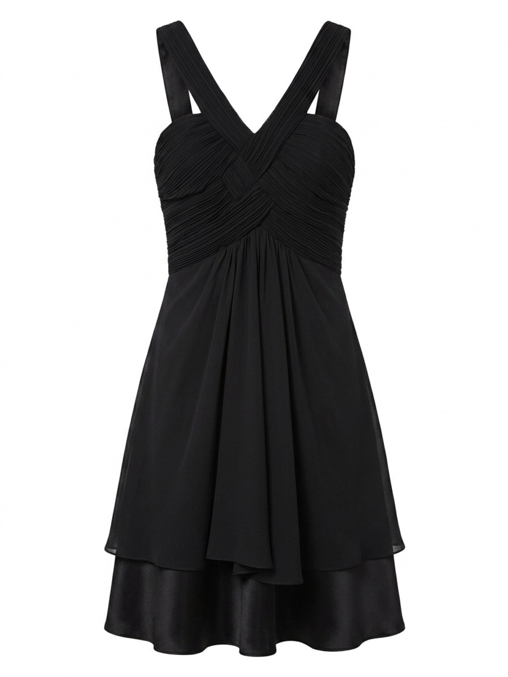 Black Cross-Strap Cocktail Dress